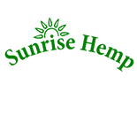 Sunrise Hemp logo with green text on a white background